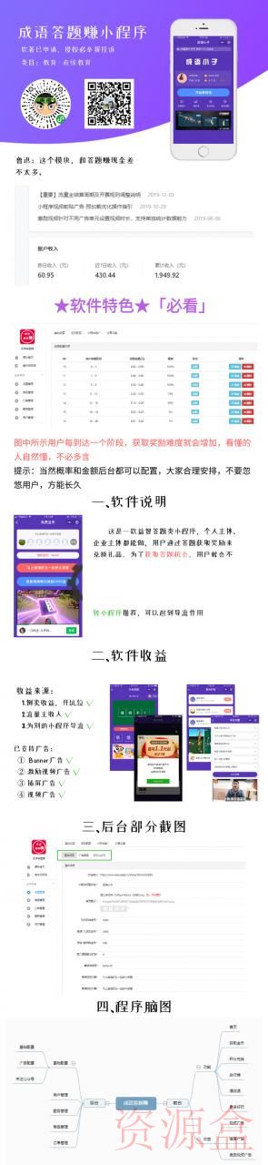 【微信小程序】成语答题赚小程序V1.1.2前后端源码+小程序前端-资源盒-www.ziyuanhe.cn-第8张图片